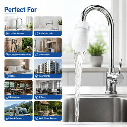 Universal, Splash-Proof Faucet Filter Set