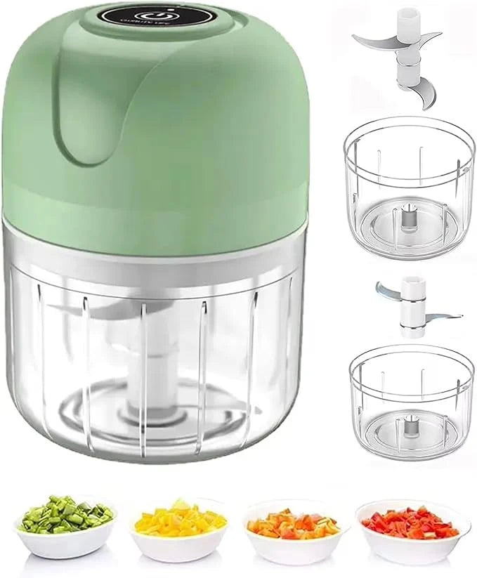 FMstyles Electric Garlic Chopper, Mini USB Charging Wireless Food Processor