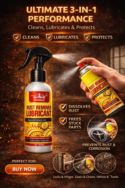 ⏳🏆Anti-Rust Lubricant Spray & Rust Remover-4| 🔥Buy 1 Get 1 Free🔥