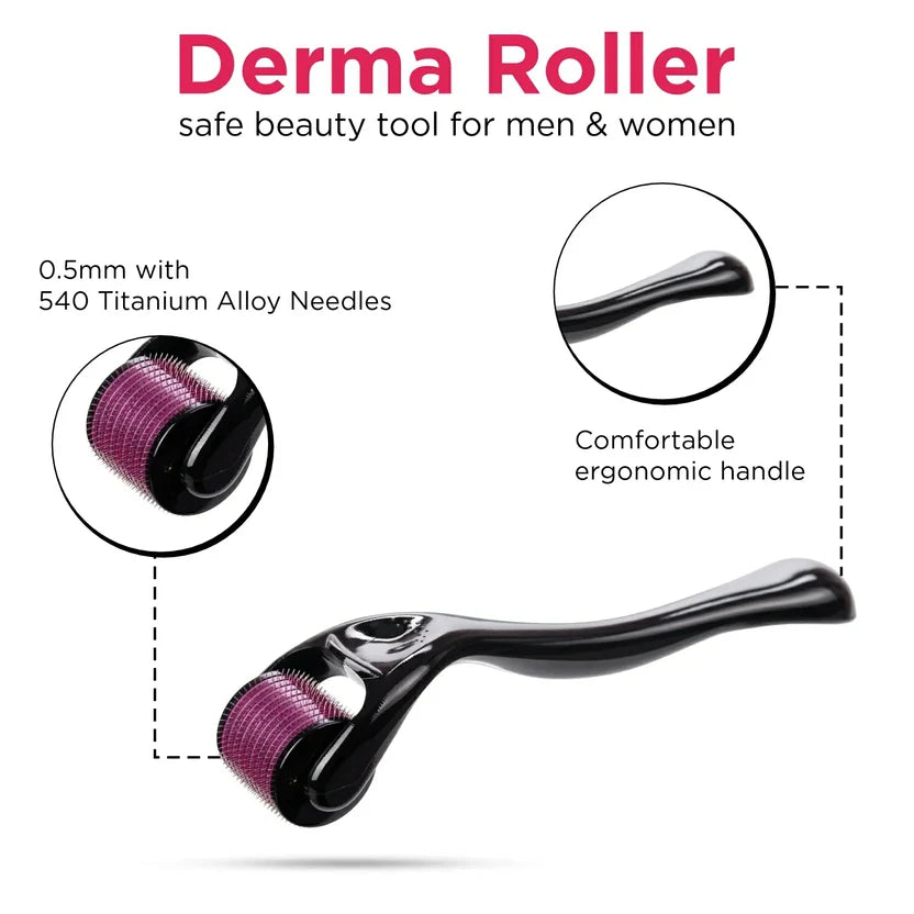 Derma Roller 0.5mm With 540 Stainless Steel Needles