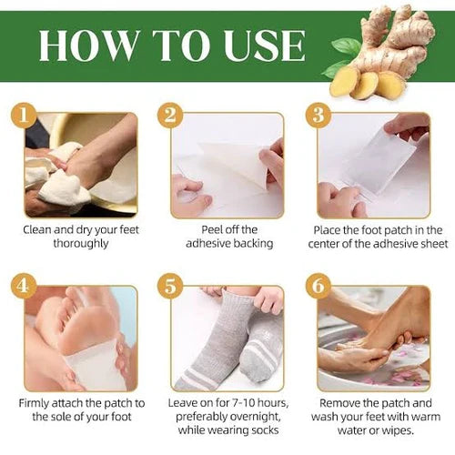 Detox Foot Patch- 10 Patches - Better Sleep, remove body toxins